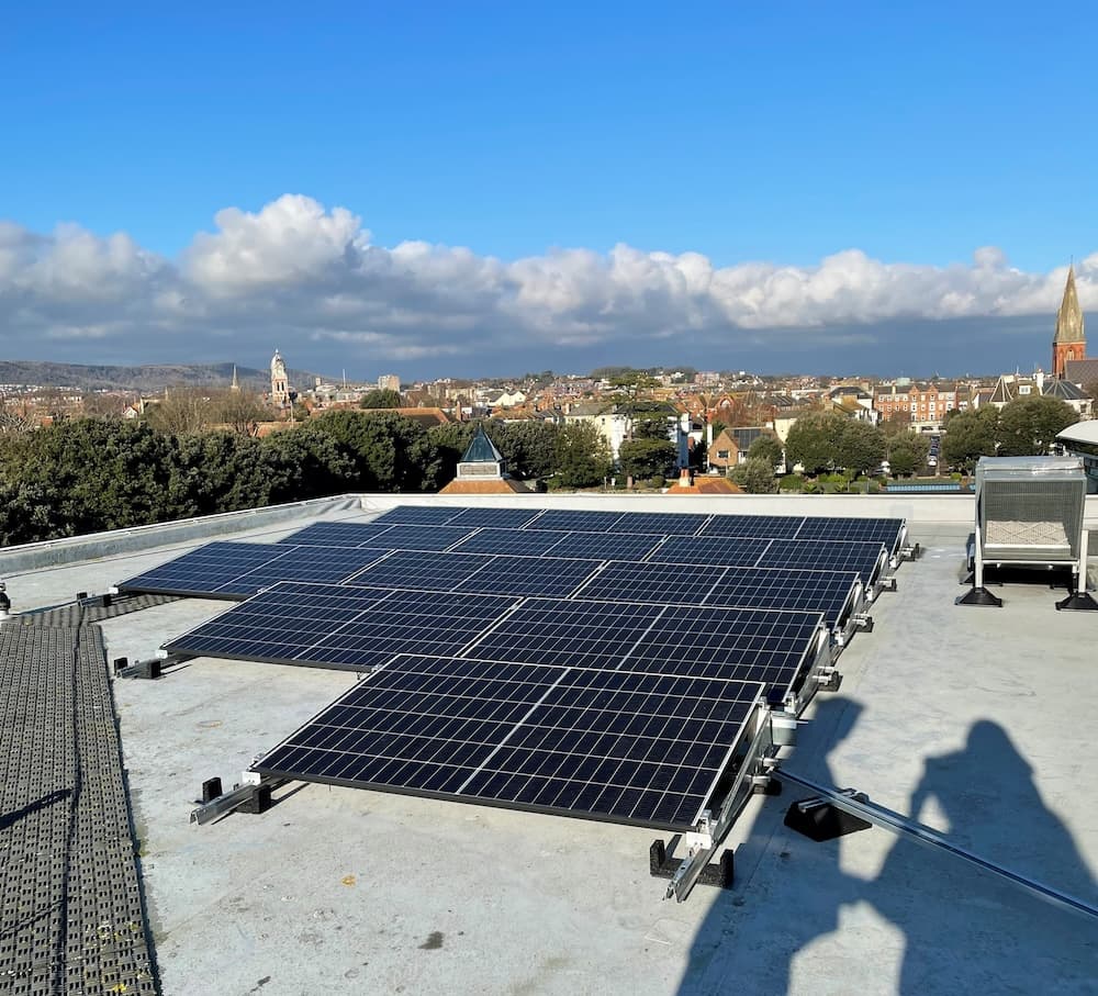Solar panels on Towner Gallery